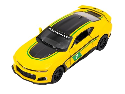 Easy Toys Modellauto Kompatibel mit Chevrolet Camaro ZL1 Race - Maßstabsgetreues Spielzeugauto mit zu Offnenden Türen - Automobilmodellierung (Gelb) von Easy Toys