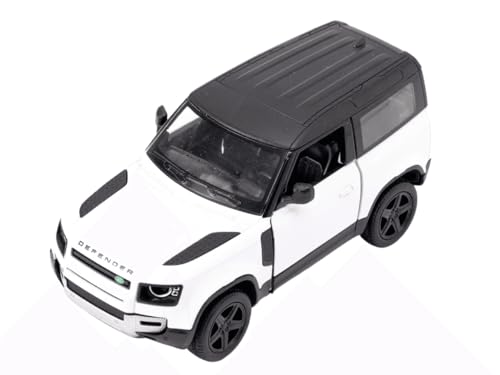 Easy Toys Modellauto Kompatibel mit Land Rover Defender. Suv Leiter Spielzeug mit Öffnen Türen Modellbau Auto (Defender Weiß) von Easy Toys