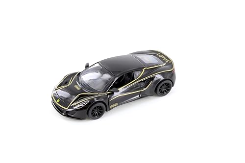 Easy Toys Modellauto Kompatibel mit Lotus Emira Heritage Edition. Maßstabsgetreues Spielzeugauto mit Türen zum Öffnen. Modellauto (Schwarz) von Easy Toys