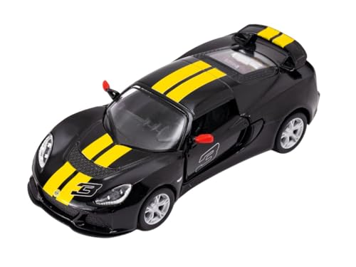 Easy Toys Modellauto Kompatibel mit Lotus Exige S 2012. Maßstabsgetreues Spielzeugauto mit Türen zum Öffnen. Modellauto (Schwarz) von Easy Toys