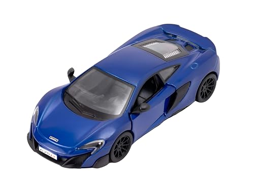Easy Toys Modellauto Kompatibel mit Mclaren 675LT. Maßstabsgetreues Spielzeugauto mit Türen zum Öffnen. Modellauto (Blau) von Easy Toys