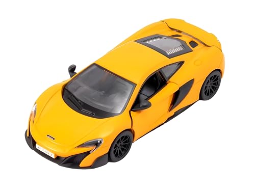 Easy Toys Modellauto Kompatibel mit Mclaren 675LT. Maßstabsgetreues Spielzeugauto mit Türen zum Öffnen. Modellauto (Orange) von Easy Toys