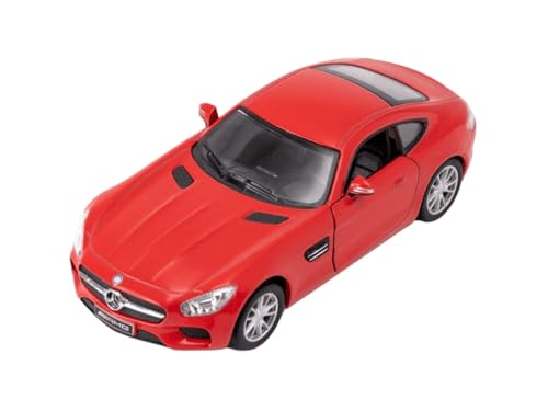 Easy Toys Modellauto Kompatibel mit Mercedes Amg GT. Maßstabsgetreues Spielzeugauto mit Türen zum Öffnen. Modellauto (Amg Rot) von Easy Toys