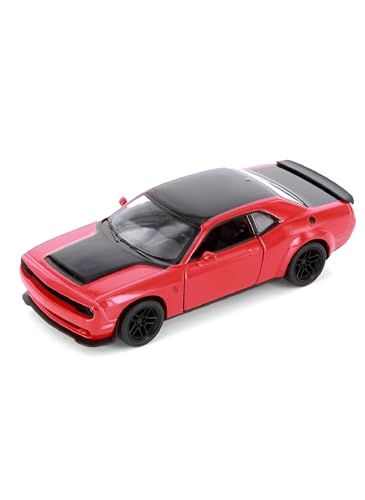 Easy Toys Modellauto kompatibel mit 2023 Dodge Challenger SRT Demon 170 - Maßstabsgetreues Spielzeugauto mit zu öffnenden Türen - Modellauto (Rot) von Easy Toys