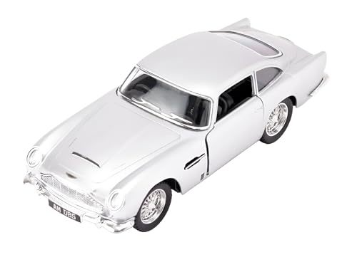 Easy Toys Modellauto kompatibel mit Aston Martin DB5 – Spielzeugauto im Maßstab mit Türen zum Öffnen – Modellauto (Grau) von Easy Toys