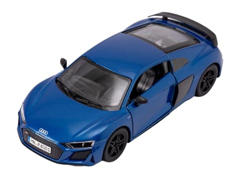 Easy Toys Modellauto kompatibel mit Audi R8 Coupe 2020.. Maßstabsgetreues Spielzeugauto mit zu öffnenden Türen. Automodellierung. (Blau) von Easy Toys