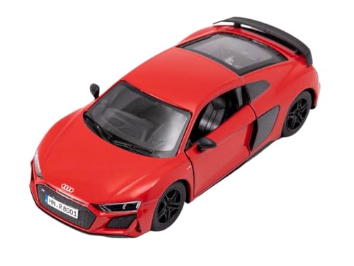 Easy Toys Modellauto kompatibel mit Audi R8 Coupe 2020.. Maßstabsgetreues Spielzeugauto mit zu öffnenden Türen. Automodellierung. (Rot) von Easy Toys