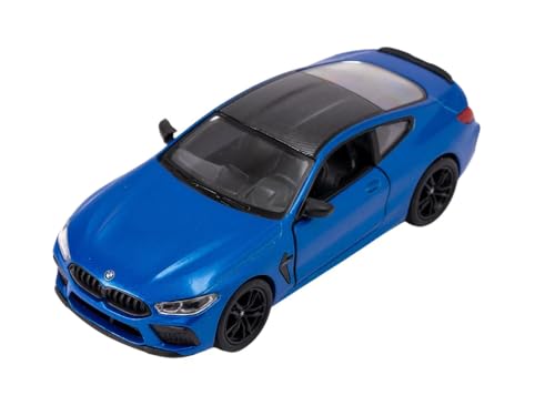 Easy Toys Modellauto kompatibel mit BMW M8 Competition Coupé. Maßstabsgetreues Spielzeugauto mit zu öffnenden Türen. Automodellierung. (Blau) von Easy Toys