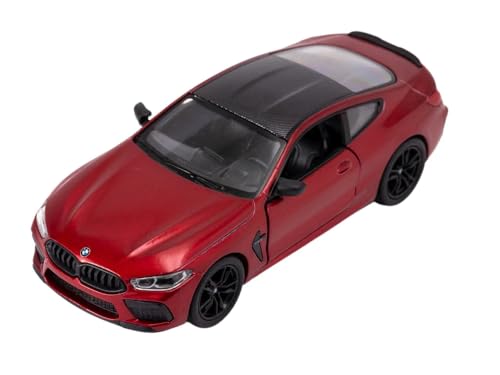 Easy Toys Modellauto kompatibel mit BMW M8 Competition Coupé. Maßstabsgetreues Spielzeugauto mit zu öffnenden Türen. Automodellierung. (Rot) von Easy Toys
