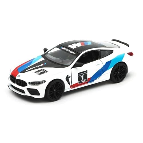 Easy Toys Modellauto kompatibel mit BMW M8 Gara. Maßstabsgetreues Spielzeugauto mit zu öffnenden Türen. Automodellierung (M8 Weiß) von Easy Toys