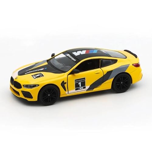 Easy Toys Modellauto kompatibel mit BMW M8 Gara. Maßstabsgetreues Spielzeugauto mit zu öffnenden Türen. Automodellierung (M8 Gelb) von Easy Toys