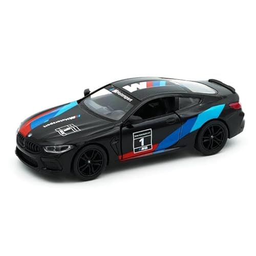 Easy Toys Modellauto kompatibel mit BMW M8 Gara. Maßstabsgetreues Spielzeugauto mit zu öffnenden Türen. Automodellierung (M8 Schwarz) von Easy Toys