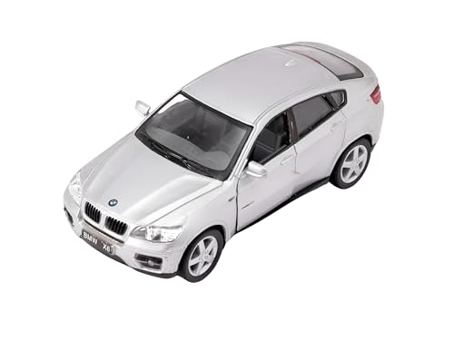 Easy Toys Modellauto kompatibel mit BMW X6. Maßstabsgetreues Spielzeugauto mit zu öffnenden Türen. Automodellierung. (Grau) von Easy Toys