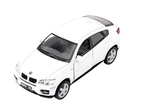 Easy Toys Modellauto kompatibel mit BMW X6. Maßstabsgetreues Spielzeugauto mit zu öffnenden Türen. Automodellierung. (Weiß) von Easy Toys