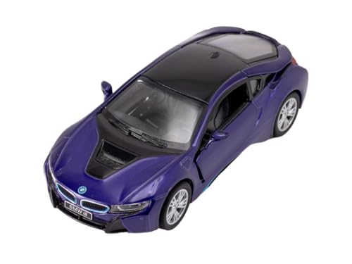 Easy Toys Modellauto kompatibel mit BMW i8. Maßstabsgetreues Spielzeugauto mit zu öffnenden Türen. Automodellierung. (Lila) von Easy Toys