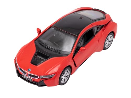 Easy Toys Modellauto kompatibel mit BMW i8. Maßstabsgetreues Spielzeugauto mit zu öffnenden Türen. Automodellierung. (Rot) von Easy Toys