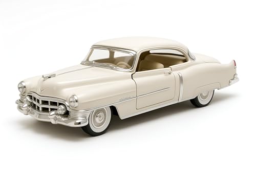 Easy Toys Modellauto kompatibel mit Cadillac Series 62 Coupé 1953 - Maßstabsgetreues Spielzeugauto mit zu öffnenden Türen - Automodellierung (Creme) von Easy Toys