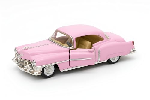 Easy Toys Modellauto kompatibel mit Cadillac Series 62 Coupé 1953 - Maßstabsgetreues Spielzeugauto mit zu öffnenden Türen - Automodellierung (Rosa) von Easy Toys