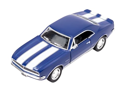 Easy Toys Modellauto kompatibel mit Chevrolet Camaro Z28 1967 - Treppenfahrzeug mit Türen zum Öffnen - Modellauto (Blau) von Easy Toys