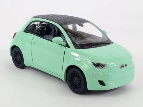 Easy Toys Modellauto kompatibel mit FIAT 500e Pastello. Maßstabsgetreues Spielzeugauto mit aufklappbaren Türen. Automobilmodellierung. (500e Grün) von Easy Toys