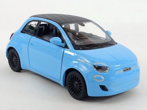 Easy Toys Modellauto kompatibel mit FIAT 500e Pastello. Maßstabsgetreues Spielzeugauto mit aufklappbaren Türen. Automobilmodellierung. (500e Hellblau) von Easy Toys