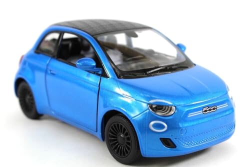 Easy Toys Modellauto kompatibel mit FIAT 500e. Maßstabsgetreues Spielzeugauto mit zu öffnenden Türen. Automodellierung. (500 blau) von Easy Toys