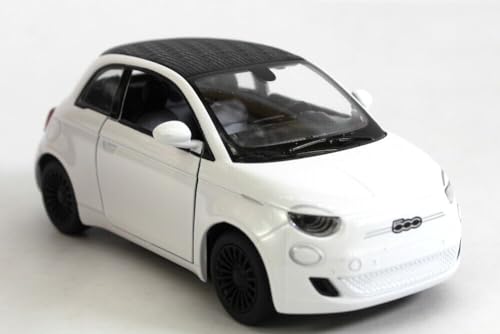 Easy Toys Modellauto kompatibel mit FIAT 500e. Maßstabsgetreues Spielzeugauto mit zu öffnenden Türen. Automodellierung. (500 weiß) von Easy Toys