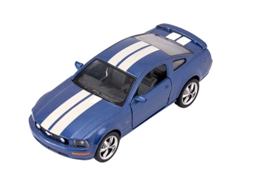 Easy Toys Modellauto kompatibel mit Ford Mustang GT 2006. Maßstabsgetreues Spielzeugauto mit zu öffnenden Türen. Automodellierung. (Blau) von Easy Toys