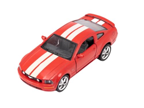 Easy Toys Modellauto kompatibel mit Ford Mustang GT 2006. Maßstabsgetreues Spielzeugauto mit zu öffnenden Türen. Automodellierung. (Rot) von Easy Toys