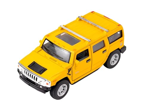 Easy Toys Modellauto kompatibel mit Hummer H2 2008 - Suv Spielzeug im Maßstab mit Türen zum Öffnen - Modellauto (Orange) von Easy Toys