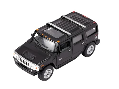 Easy Toys Modellauto kompatibel mit Hummer H2 2008 - Suv Spielzeug im Maßstab mit Türen zum Öffnen - Modellauto (Schwarz) von Easy Toys
