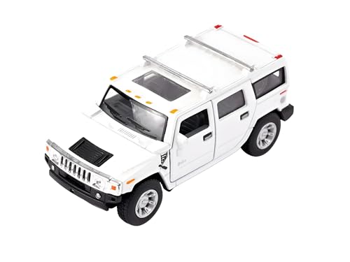 Easy Toys Modellauto kompatibel mit Hummer H2 2008 - Suv Spielzeug im Maßstab mit Türen zum Öffnen - Modellauto (Weiß) von Easy Toys