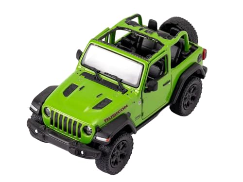 Easy Toys Modellauto kompatibel mit Jeep Wrangler 2018. Maßstabsgetreuer Spielzeug-Geländewagen mit zu öffnenden Türen. Automodellierung. (Wrangler-Grün) von Easy Toys