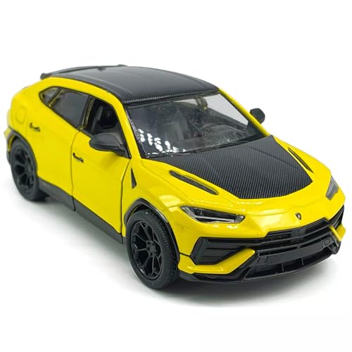 Easy Toys Modellauto kompatibel mit Kinsmart Lamborghini Urus Performante - Maßstabsgetreues Spielzeugauto mit zu öffnenden Türen - Automodellierung (Gelb) von Easy Toys