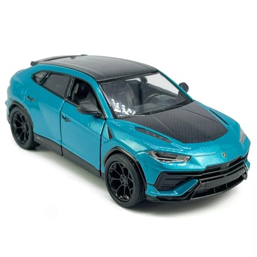 Easy Toys Modellauto kompatibel mit Kinsmart Lamborghini Urus Performante - Maßstabsgetreues Spielzeugauto mit zu öffnenden Türen - Automodellierung (Himmelblau) von Easy Toys