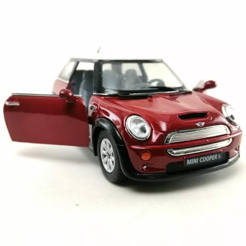 Easy Toys Modellauto kompatibel mit Kinsmart Mini Cooper S - Maßstabsgetreues Spielzeugauto mit zu öffnenden Türen - Automodellierung (Rot) von Easy Toys