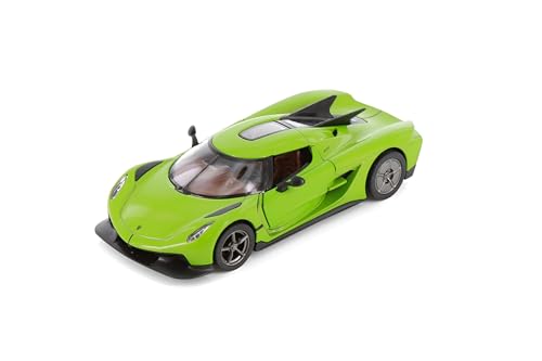 Easy Toys Modellauto kompatibel mit Koenigsegg Jesko Absolute - Maßstabsgetreues Spielzeugauto mit Türen zum Öffnen - Modellauto (Grün) von Easy Toys