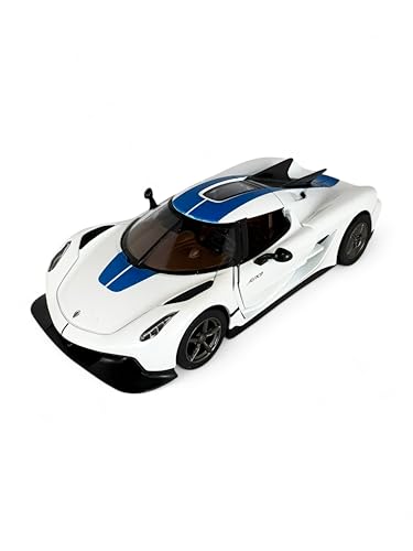 Easy Toys Modellauto kompatibel mit Koenigsegg Jesko Absolute Rennen - Treppenfahrzeug mit Türen zum Öffnen - Modellauto (Weiß) von Easy Toys