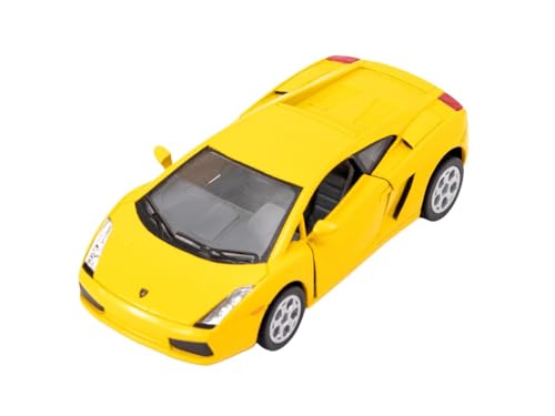 Easy Toys Modellauto kompatibel mit Lamborghini Gallardo. Maßstabsgetreues Spielzeugauto mit zu öffnenden Türen. Automodellierung. (Gelb) von Easy Toys