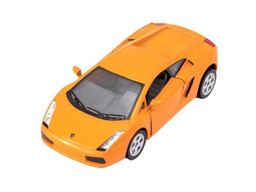 Easy Toys Modellauto kompatibel mit Lamborghini Gallardo. Maßstabsgetreues Spielzeugauto mit zu öffnenden Türen. Automodellierung. (Orange) von Easy Toys