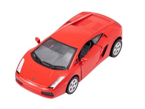 Easy Toys Modellauto kompatibel mit Lamborghini Gallardo. Maßstabsgetreues Spielzeugauto mit zu öffnenden Türen. Automodellierung. (Rot) von Easy Toys