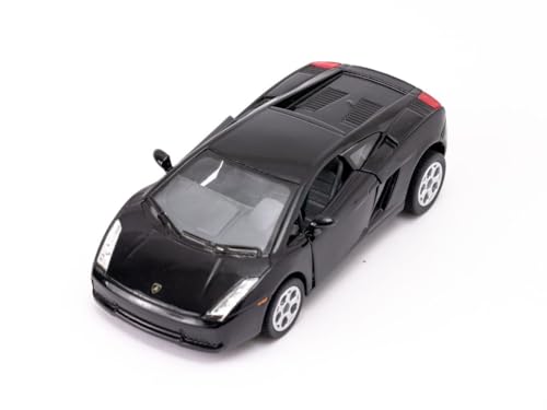 Easy Toys Modellauto kompatibel mit Lamborghini Gallardo. Maßstabsgetreues Spielzeugauto mit zu öffnenden Türen. Automodellierung. (Schwarz) von Easy Toys