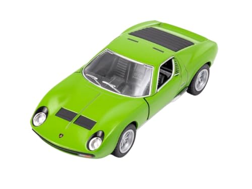 Easy Toys Modellauto kompatibel mit Lamborghini Miura P400 SV. Maßstabsgetreues Spielzeugauto mit zu öffnenden Türen. Automodellierung. (Grün) von Easy Toys