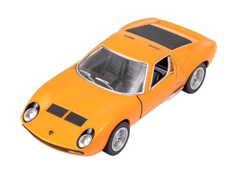 Easy Toys Modellauto kompatibel mit Lamborghini Miura P400 SV. Maßstabsgetreues Spielzeugauto mit zu öffnenden Türen. Automodellierung. (Orange) von Easy Toys