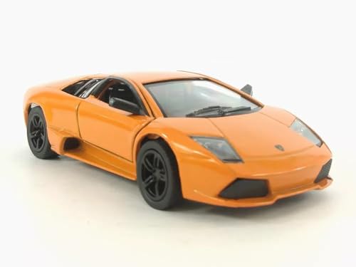 Easy Toys Modellauto kompatibel mit Lamborghini Murcielago. Maßstabsgetreues Spielzeugauto mit zu öffnenden Türen. Automodellierung. (LP 640 Orange) von Easy Toys
