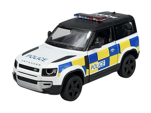 Easy Toys Modellauto kompatibel mit Land Rover Defender Polizei - Suv Spielzeug im Maßstab mit Türen zum Öffnen - Modellauto von Easy Toys