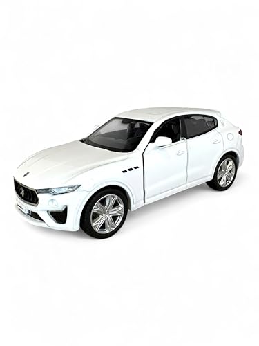 Easy Toys Modellauto kompatibel mit Maserati Levante GTS 2019 - Maßstabgetreues Spielzeugauto mit Türen zum Öffnen - Modellauto (Weiß) von Easy Toys