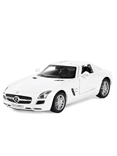 Easy Toys Modellauto kompatibel mit Mercedes Benz SLS Amg - Maßstabsgetreues Spielzeugauto mit zu öffnenden Türen - Automodellierung (Weiß) von Easy Toys