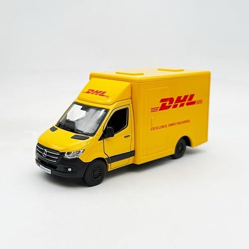 Easy Toys Modellauto kompatibel mit Mercedes Sprinter DHL - maßstabsgetreuer Spielzeugbus mit Türen zum Öffnen - Modellauto von Easy Toys