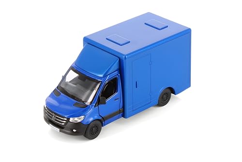 Easy Toys Modellauto kompatibel mit Mercedes Sprinter – maßstabsgetreuer Spielzeug-LKW mit Türen zum Öffnen – Modellauto (Blau) von Easy Toys
